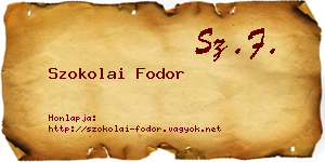 Szokolai Fodor névjegykártya
